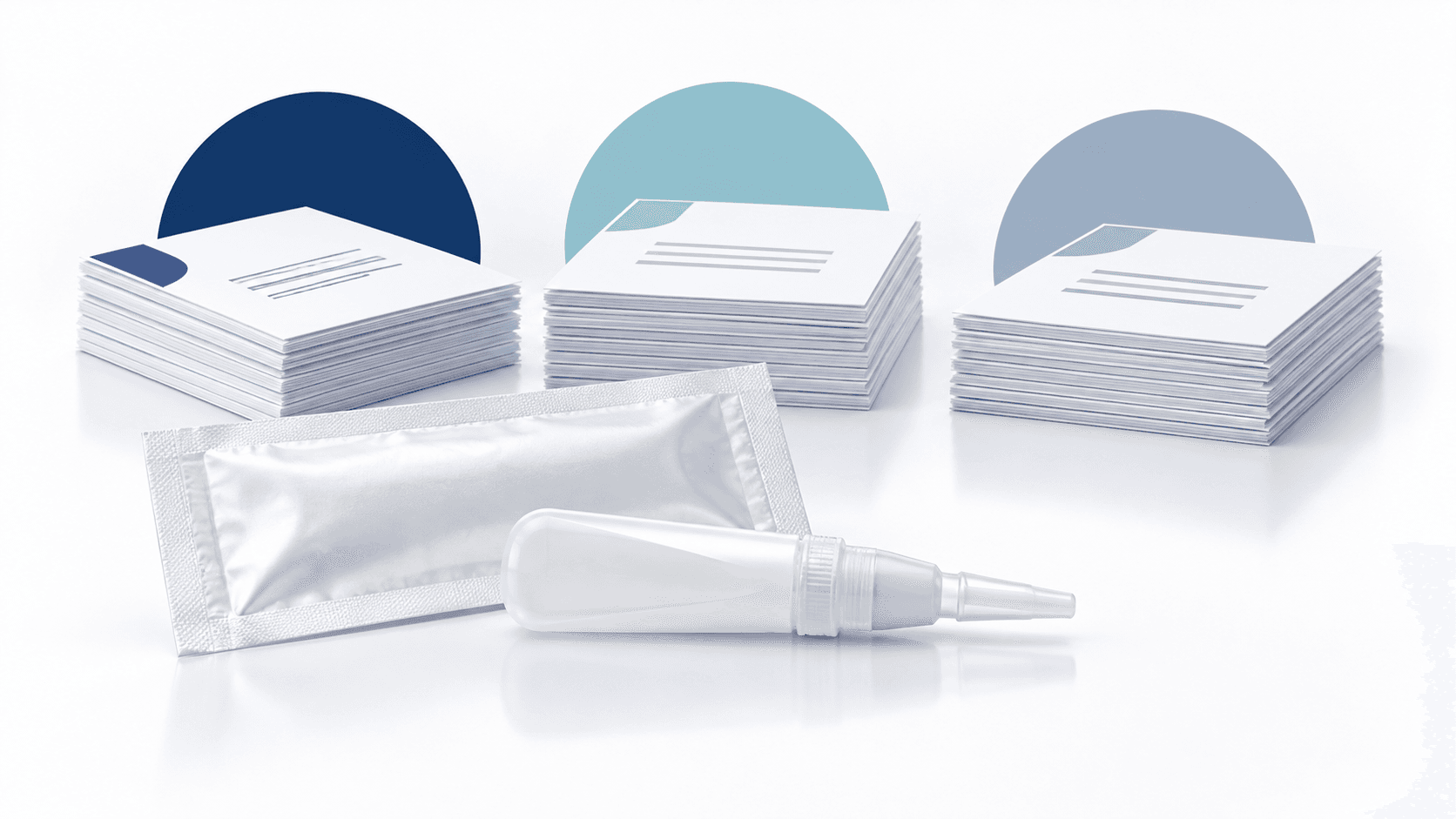 Conceptual sterile adhesive applicator and separate market documentation stacks